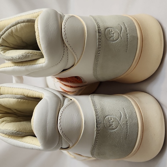 Alexander McQueen X Puma Hightop White and Orange Sneakers (M Size 10) - Picture 7 of 16